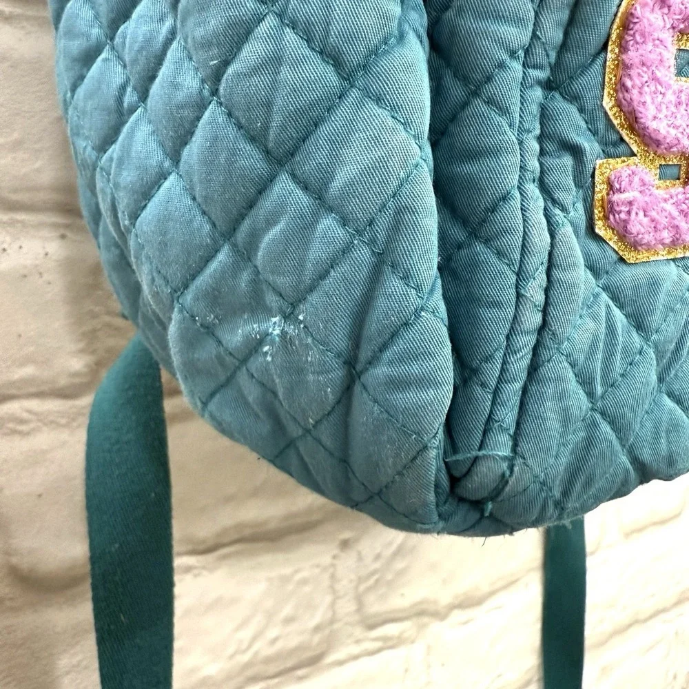 Vera Bradley Teal Quilted Backpack Taylor Swift Rainbow Embroidered‎